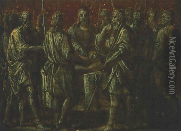 The Last Supper Oil Painting - Polidoro da Caravaggio