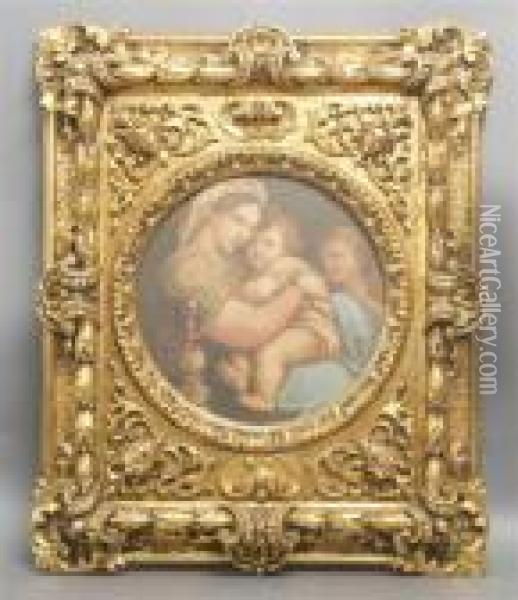 Madonna And Child, Raphael Oil Painting - Raphael (Raffaello Sanzio of Urbino)