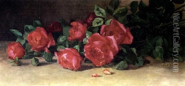 Red Roses Oil Painting - Abbott Fuller Graves