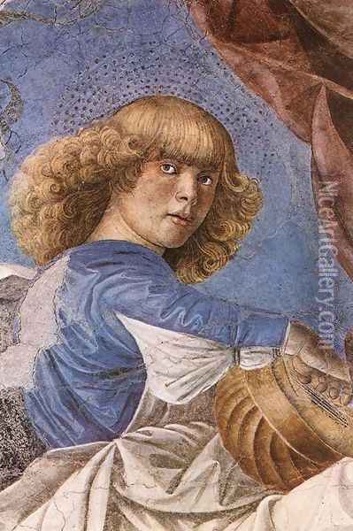 Music-making Angel c. 1480 Oil Painting - Melozzo da Forli
