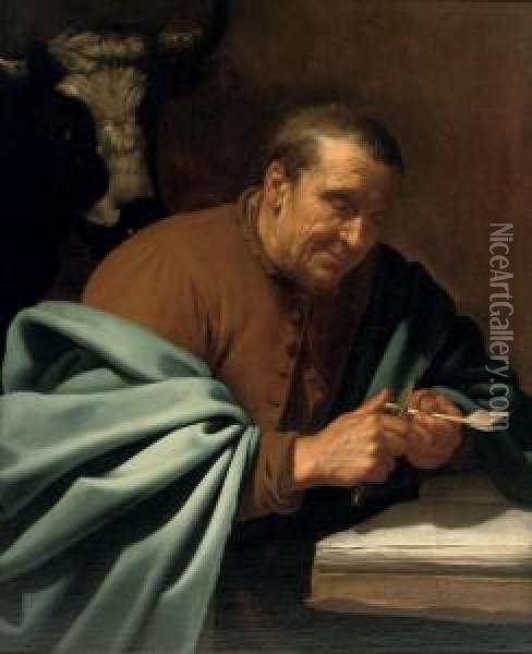 Saint Luke The Evangelist Oil Painting - Jan Van Bijlert