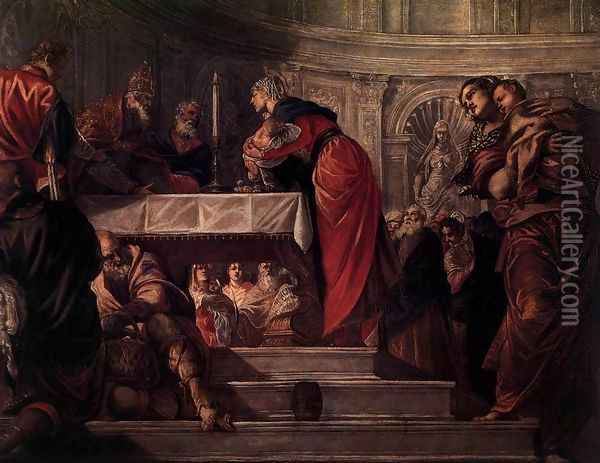 The Presentation of Christ in the Temple 2 Oil Painting - Jacopo Tintoretto (Robusti)
