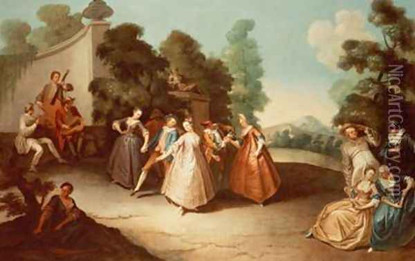 La Danse Oil Painting - Philipe Mercier