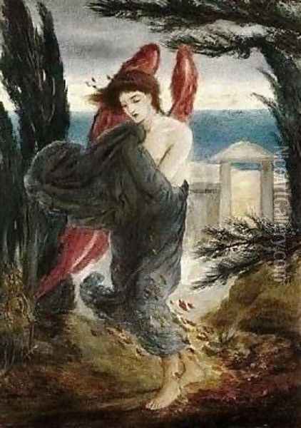 Love in Autumn I Oil Painting - Simeon Solomon