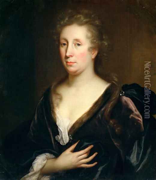Portrait of Rachel Ruysch 1664-1750 Oil Painting - Godfried Schalcken