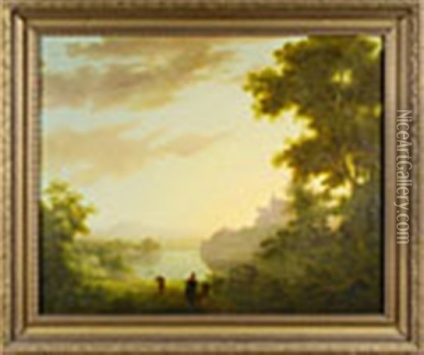 Landscape With Staffage Oil Painting - Gaspard Dughet