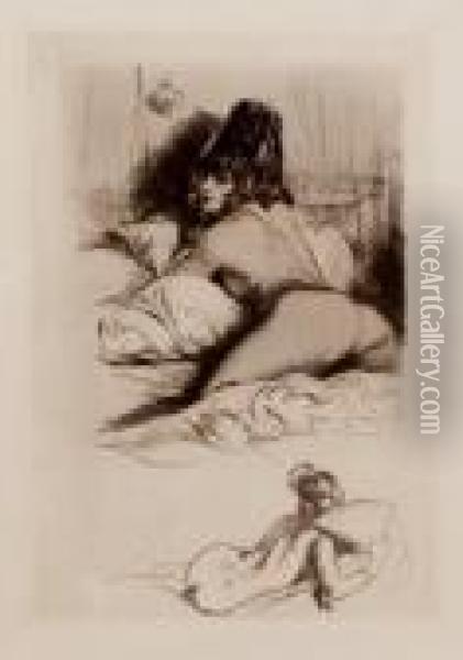 Desnudo Femenino Oil Painting - Almery Lobel-Riche
