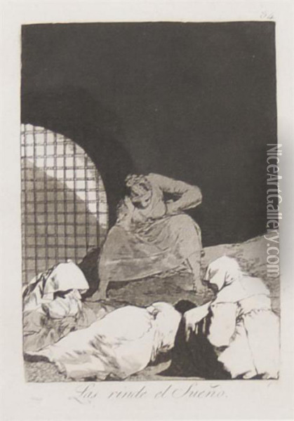 Las Rinde El Sueno Oil Painting - Francisco De Goya y Lucientes