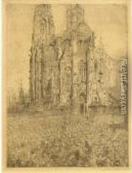 The Cathedral (t7) Oil Painting - James Ensor