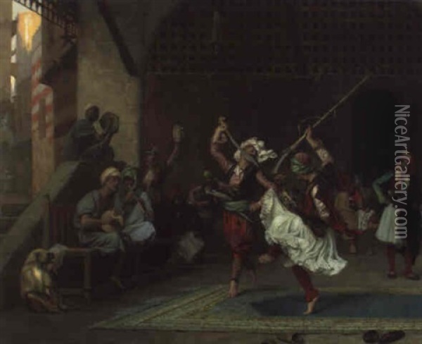La Danse Pyrrhique Oil Painting - Jean-Leon Gerome