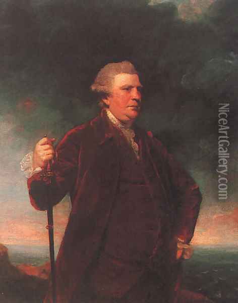 Portrait of Admiral Viscount Keppel 1780 Oil Painting - Sir Joshua Reynolds