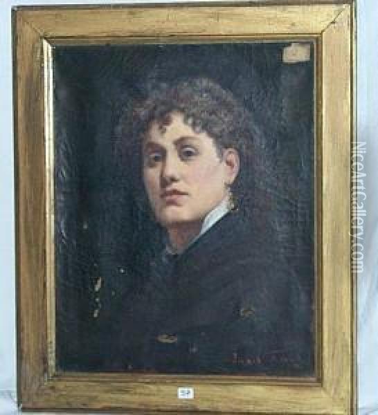 Portrait De Femme- Oil Painting - Lionel Noel Royer