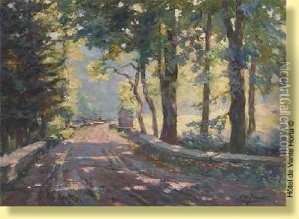 Chemin A Houffalize Oil Painting - Leon Jamin