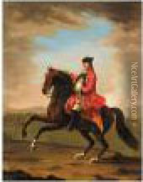 Equestrian Portrait Of H.r.h. William Augustus, Duke Of Cumberland (1721-1765) Oil Painting - David Morier