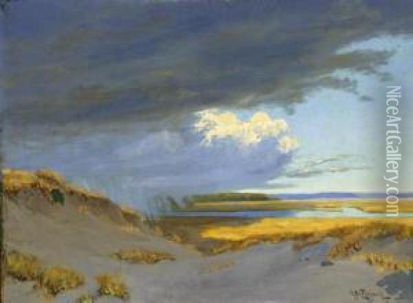 Salt Marsh - Etaples (france) Oil Painting - George W. Picknell