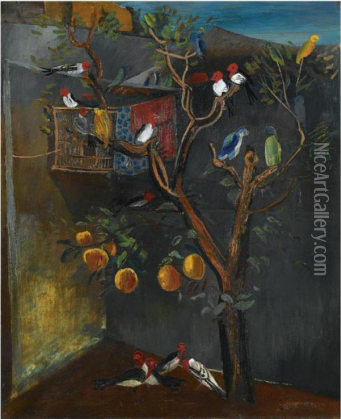 Orange Tree Oil Painting - Boris Dimitrevich Grigoriev