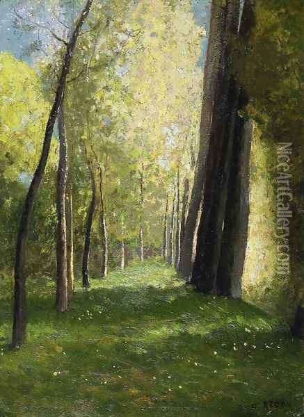 Lane of Trees Oil Painting - Odilon Redon
