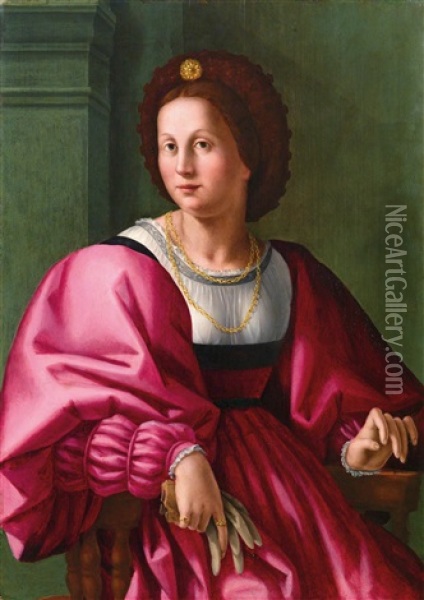 Portrait Of A Lady Oil Painting - Pier Francesco Di Jacopo Foschi