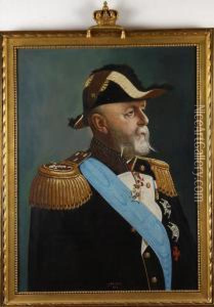 Portratt Pa Kung Oscar Ii Oil Painting - Carl Gabriel Wadell