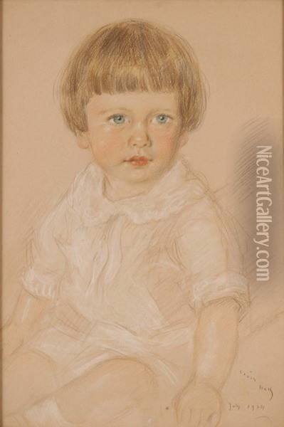 Portrait Of Little Boy Oil Painting - Louis Held