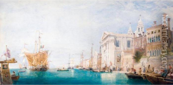 The Church Of Gesuati, Venice Oil Painting - James Holland