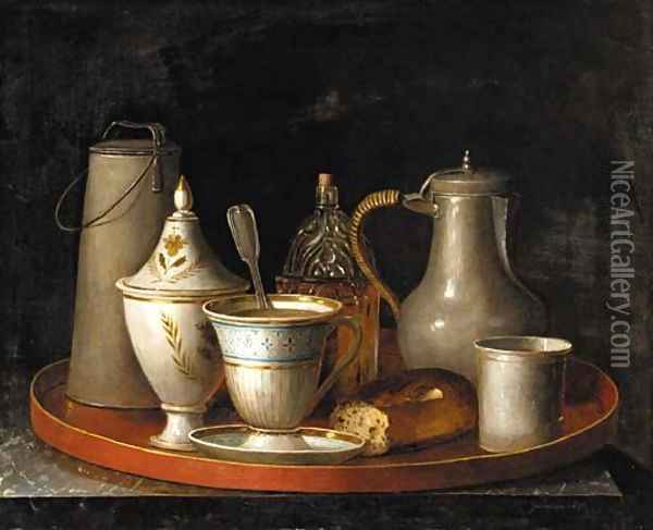 The breakfast tray Oil Painting - Gabriel-Germain Joncherie