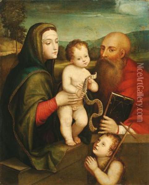 1510 Ca. Madonna Con Bambino Oil Painting - Francesco Francia