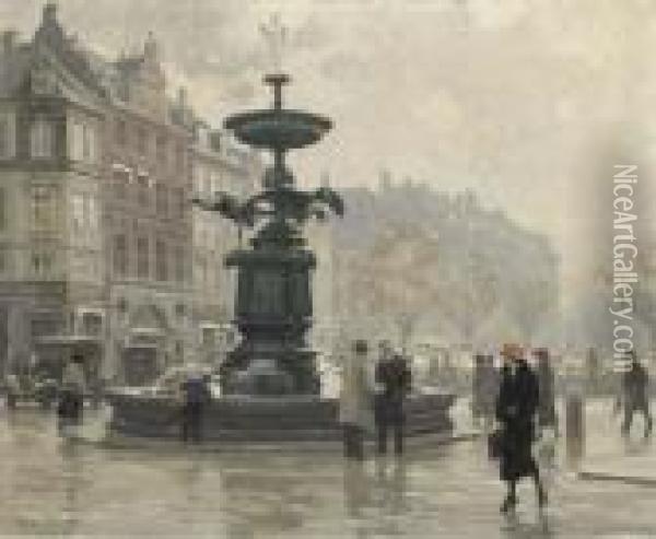 Ved Storkespingvandet Oil Painting - Paul-Gustave Fischer