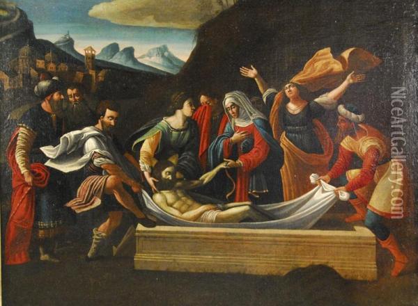 Entombment Of Christ Oil Painting - Garofalo
