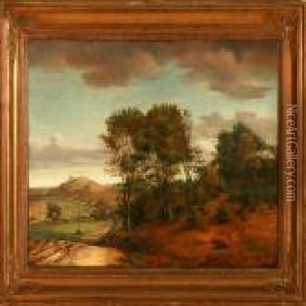 Autumn Landscape Oil Painting - Frederick Christian Lund
