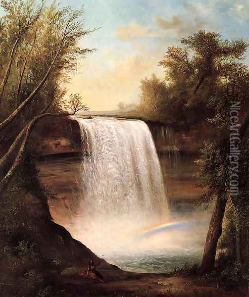 The Falls of MineHaHa Oil Painting - Robert Scott Duncanson