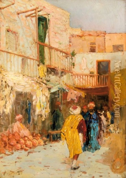Ruelle Au Maghreb Oil Painting - Vincent Manago