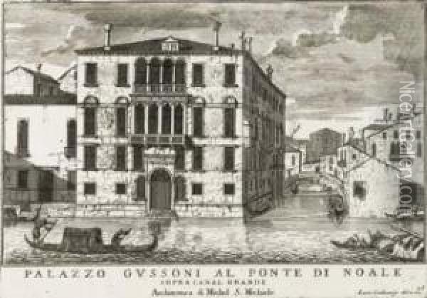 Palazzo Gussoni Al Ponte Di Noale Oil Painting - Luca Carlevarijs