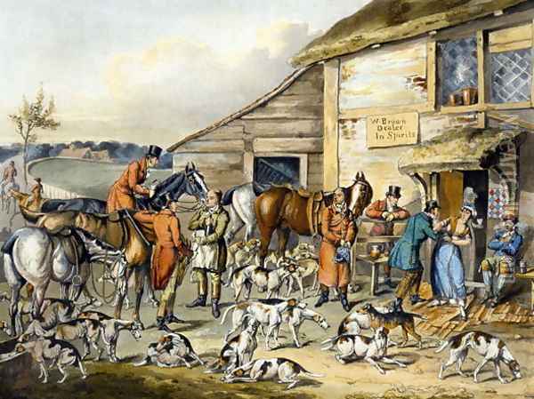 The Refreshment, from 'Foxhunting', engraved by Thomas Sutherland Oil Painting - Henry Thomas Alken