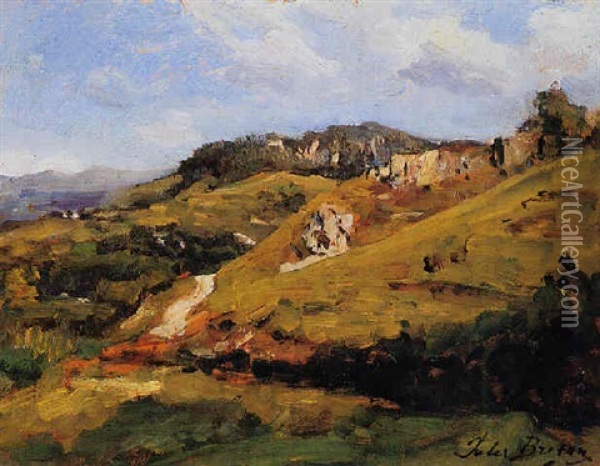 Landscape At Bourboule Oil Painting - Jules Breton