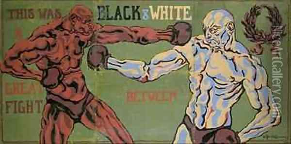 Boxers Poster Oil Painting - Henri Gaudier-Brzeska