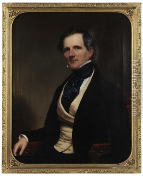 Portrait Of Francis Tryon, Son Of Josiah Tryon, A Major Figure In New York's Underground Railroad Oil Painting - Frederick Randolph Spencer