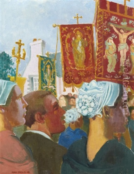La Procession Oil Painting - Maurice Denis