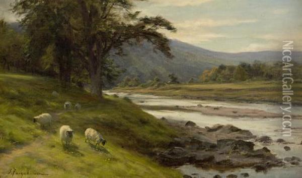 A Highland Stream Oil Painting - Joseph Farquharson