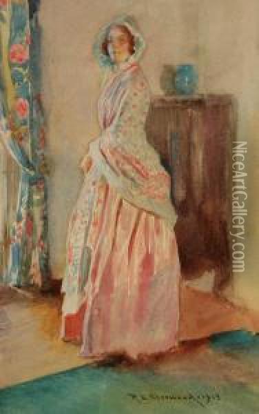 In The Parlor Oil Painting - Rosina Emmet Sherwood