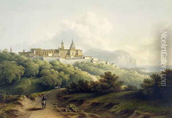 Chiesa della Santa Casa, Loreto, 1806 Oil Painting - John Warwick Smith
