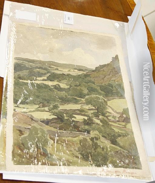 Country Landscape Oil Painting - Berenger Benger