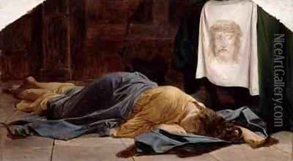 Saint Veronica Oil Painting - Hippolyte (Paul) Delaroche