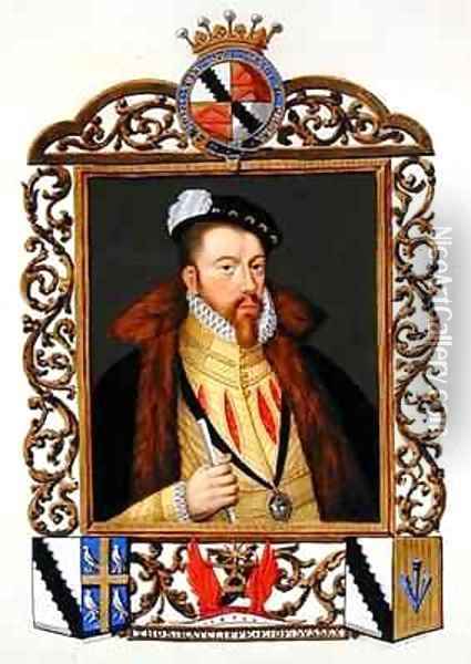 Portrait of Thomas Radcliffe 3rd Earl of Sussex from Memoirs of the Court of Queen Elizabeth Oil Painting - Sarah Countess of Essex