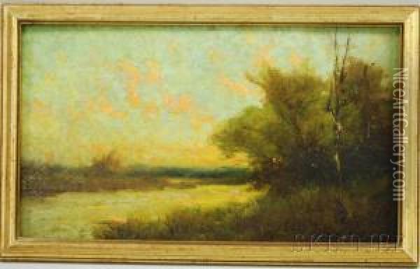 Twilight Landscape Oil Painting - Milne Ramsey