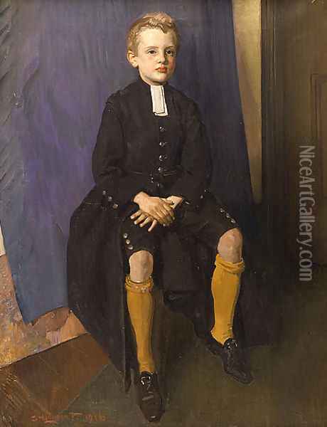Constant Lambert as a Blue-coat boy Oil Painting - George Lambert