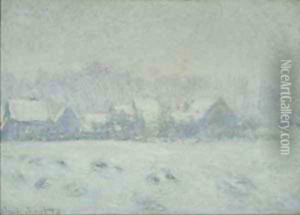 Snow at Giverny Oil Painting - Claude Oscar Monet
