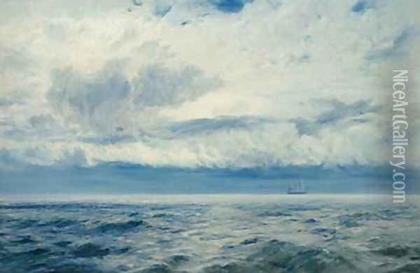 Storm Brewing 1890 Oil Painting - Henry Moore