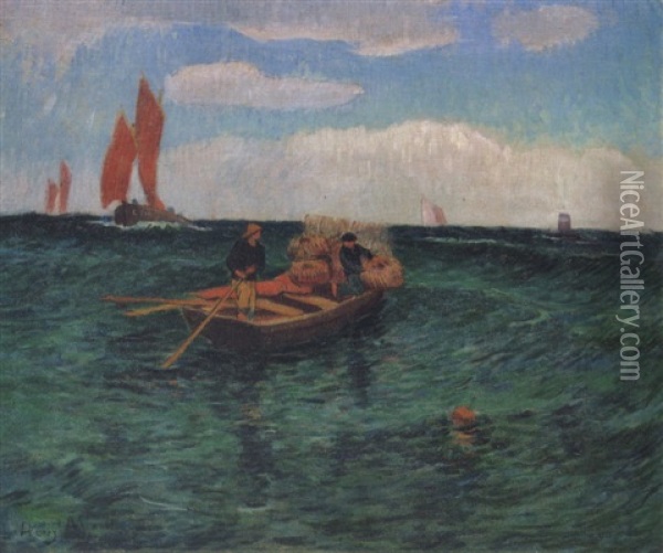 La Mer Bretagne Oil Painting - Henry Moret