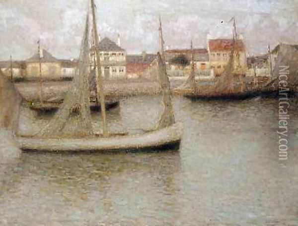 Boats Heyst Oil Painting - Henri Eugene Augustin Le Sidaner